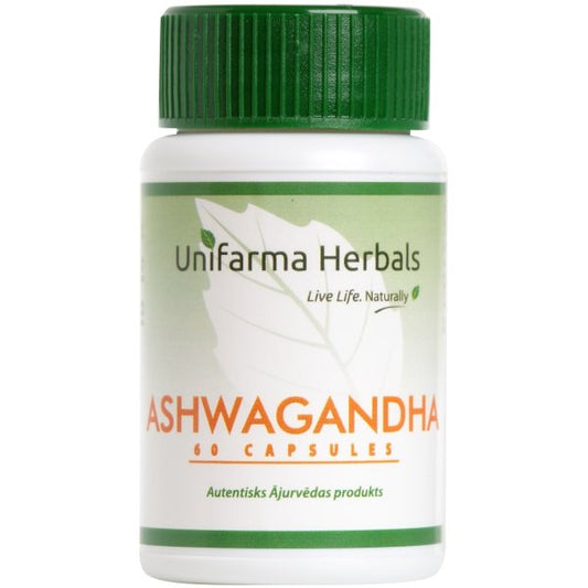 Nahrungsergänzungsmittel Ashwagandha Unifarma Herbals, 60 Kapseln